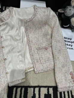 Alternative view of CHANEL Jackets Tweed White-Pink S M L D35202609063067