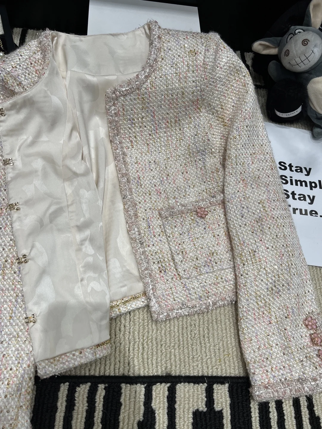 CHANEL Jackets Tweed White-Pink S M L D35202609063067 - Image 2