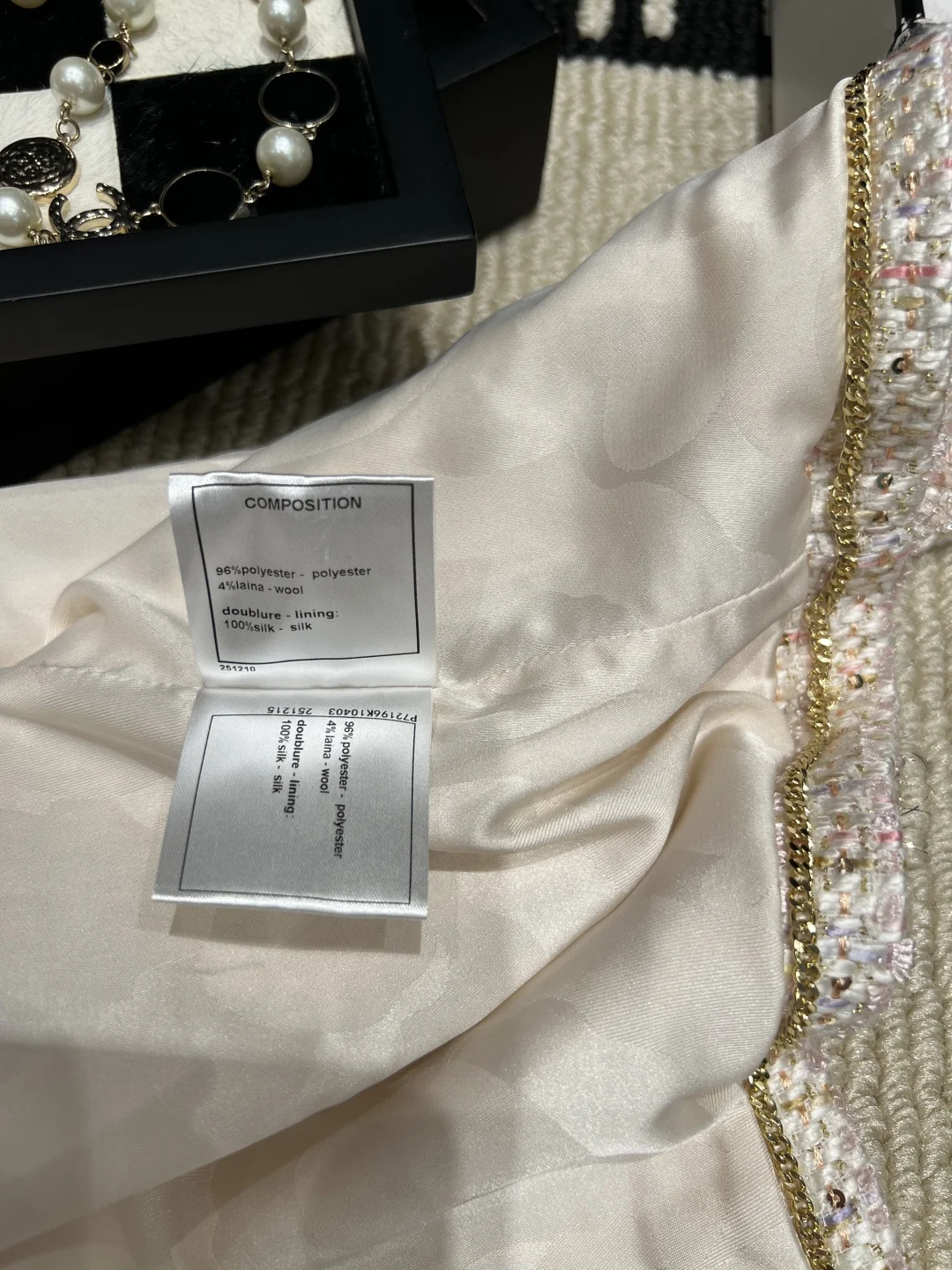 CHANEL Jackets Tweed White-Pink S M L D35202609063067 - Image 7