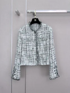 CHANEL Jackets White-Black-Green S-L E75202609063479