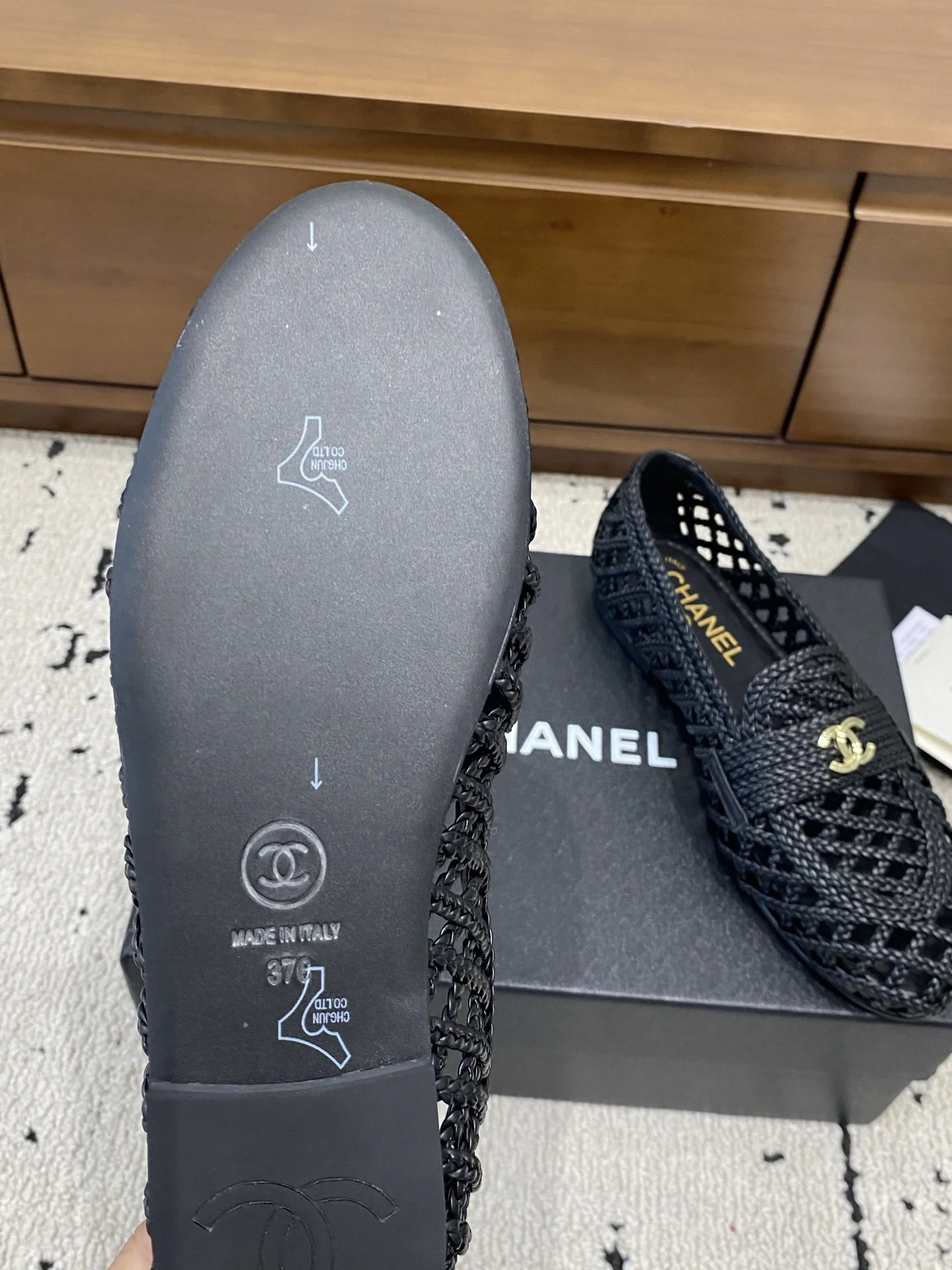 CHANEL Loafers Black-Gold B80202609110239 - Image 7
