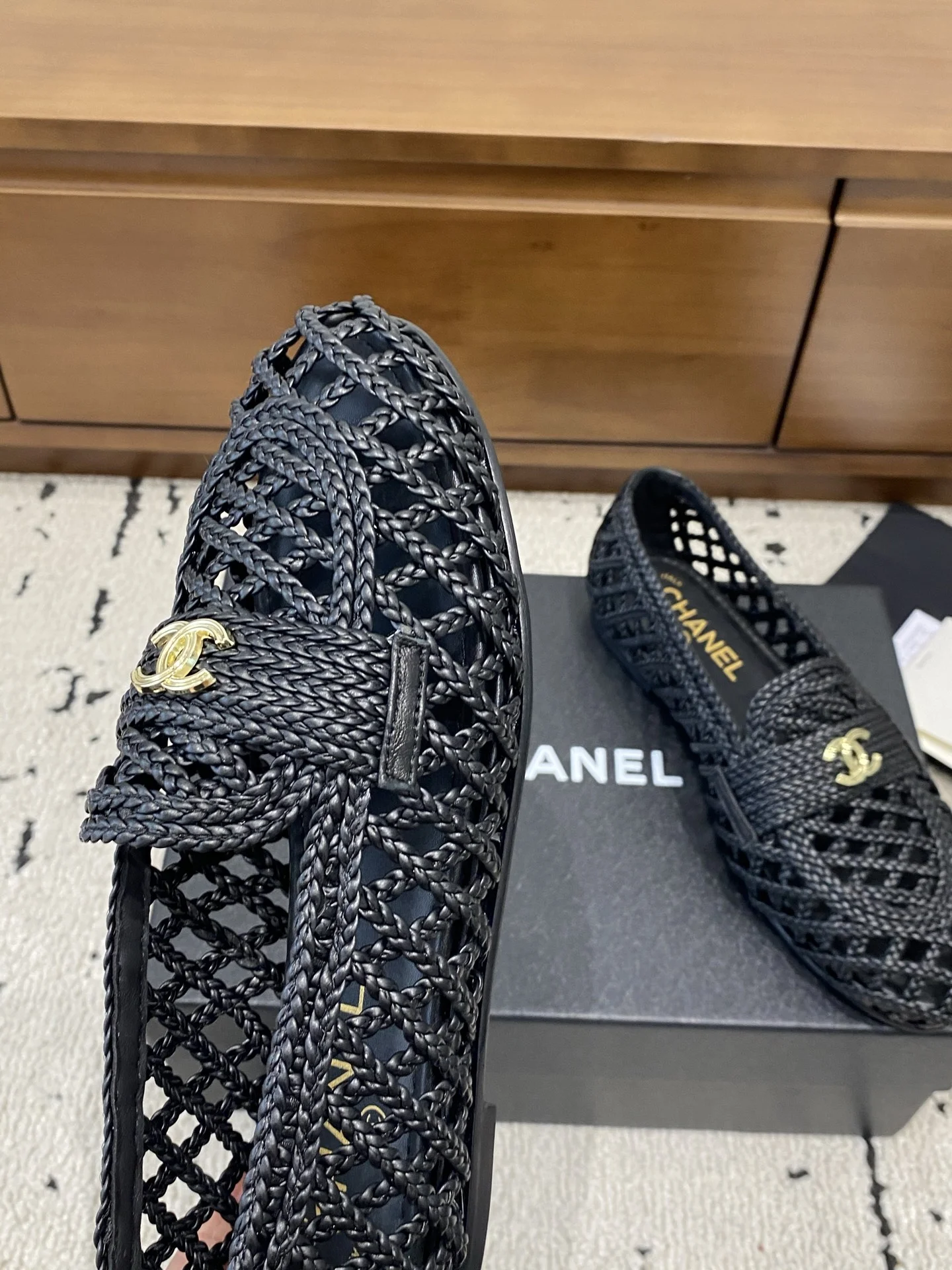 CHANEL Loafers Black-Gold B80202609110239 - Image 8