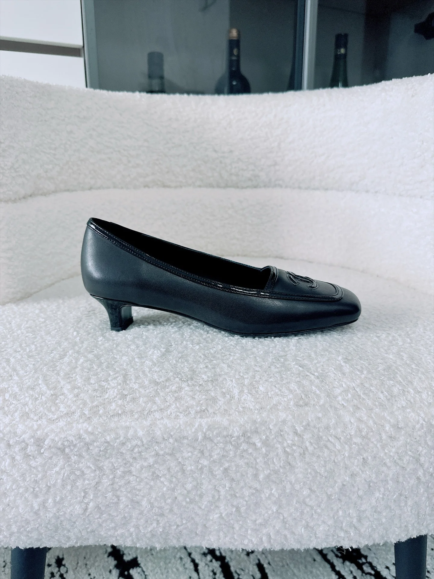 CHANEL Loafers Lambskin Patent Leather Black EU35-41 B70202609110529