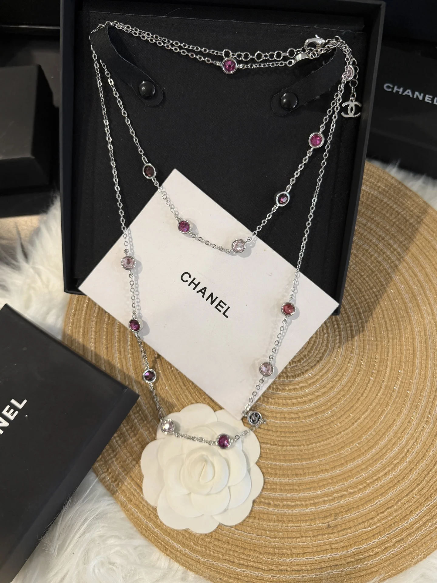 CHANEL Necklaces Diamond Enamel One Size I0202609070018