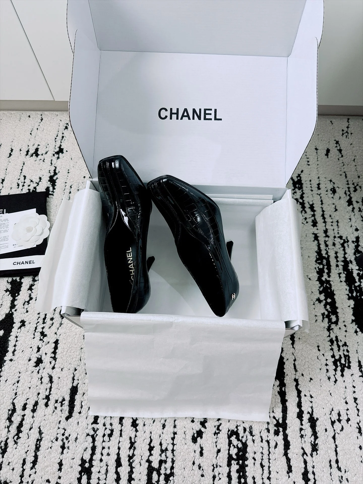 CHANEL Pumps Lamb Leather Black EU35-41 B70202609110521 - Image 10