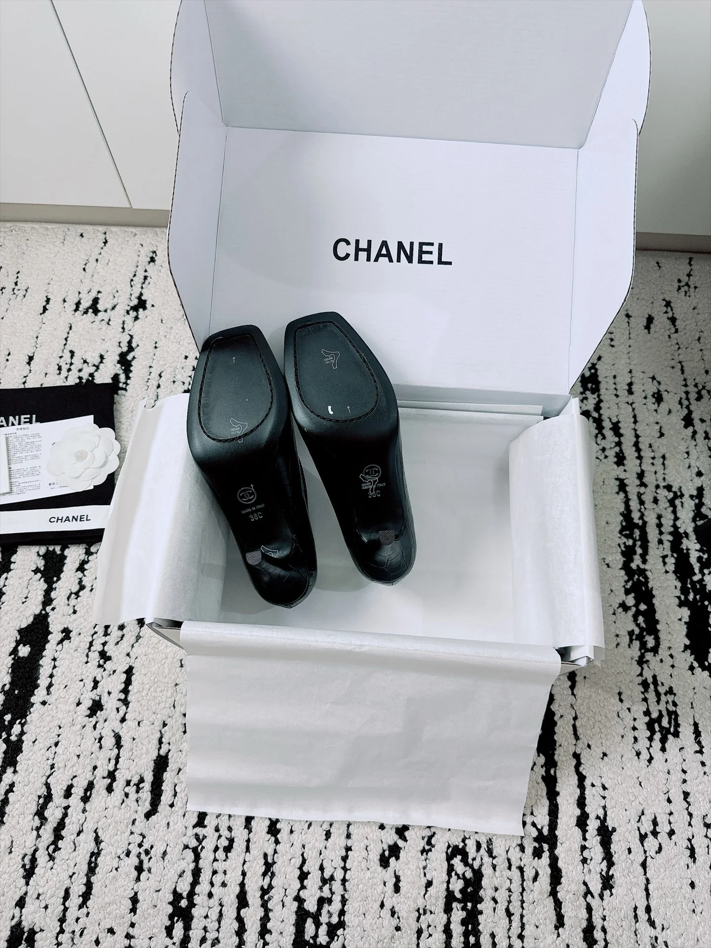CHANEL Pumps Lamb Leather Black EU35-41 B70202609110521 - Image 13