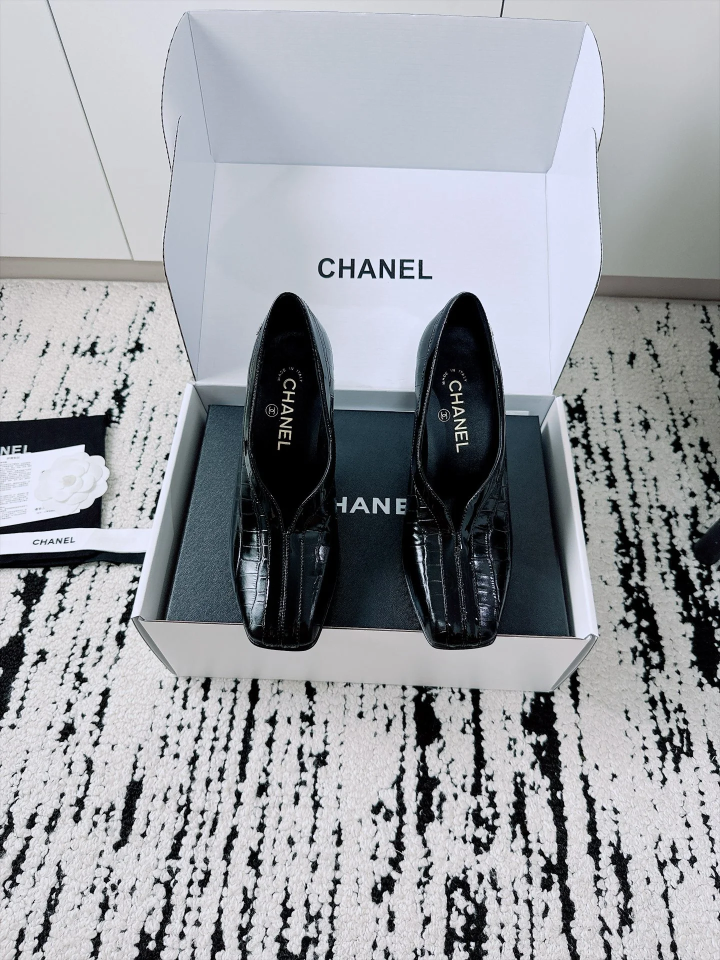 CHANEL Pumps Lamb Leather Black EU35-41 B70202609110521 - Image 6