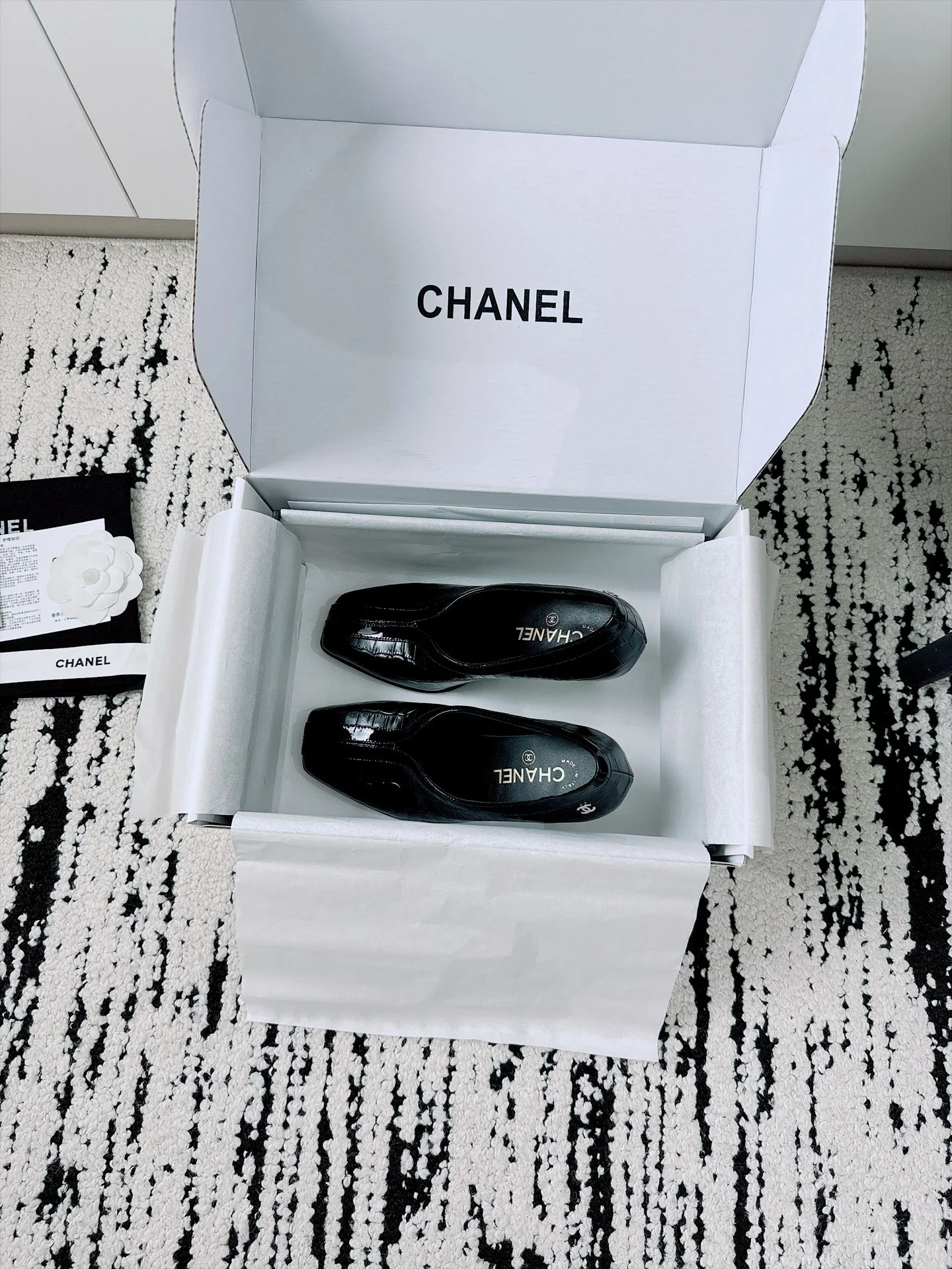 CHANEL Pumps Lamb Leather Black EU35-41 B70202609110521 - Image 9
