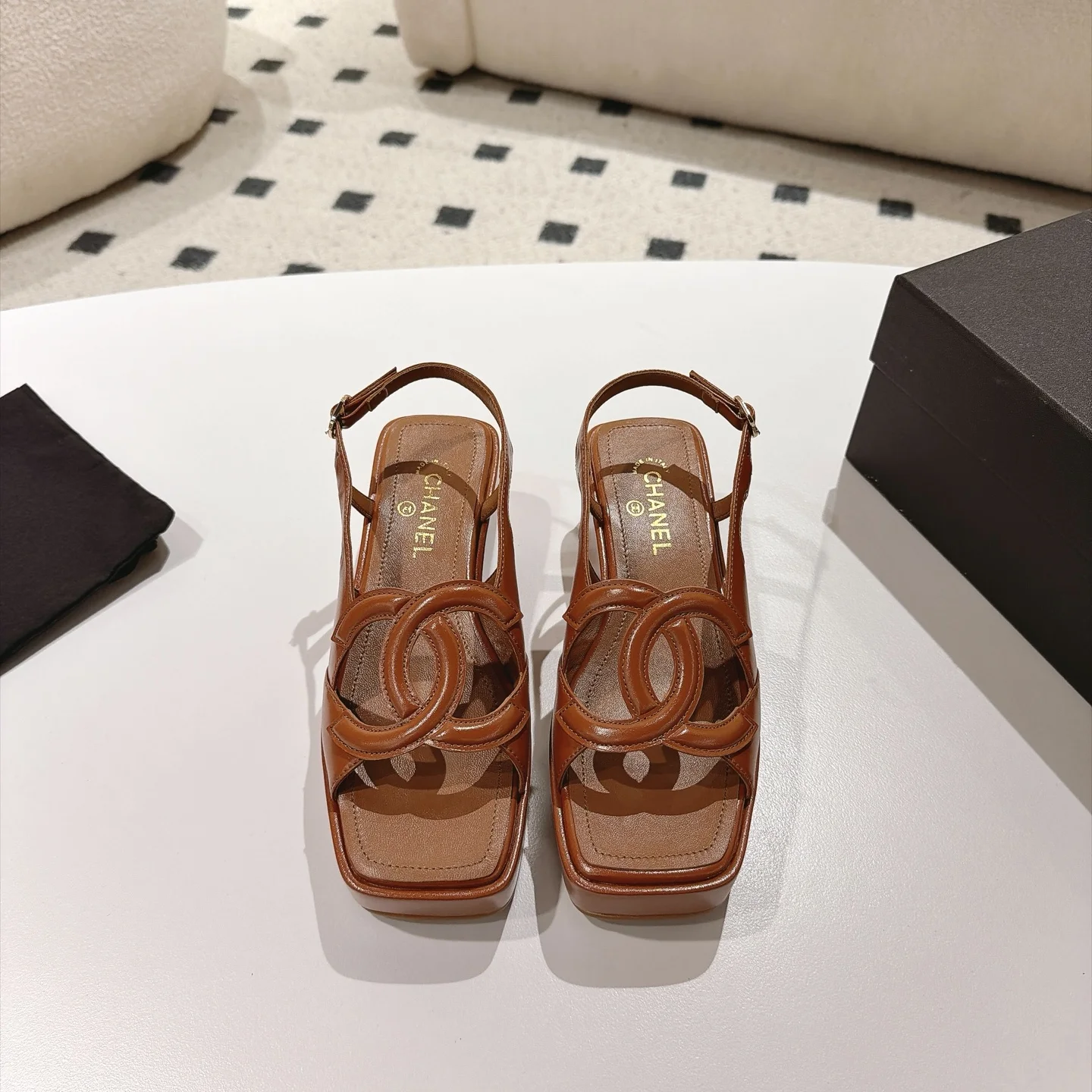 CHANEL Sandals Brown B40202609110876
