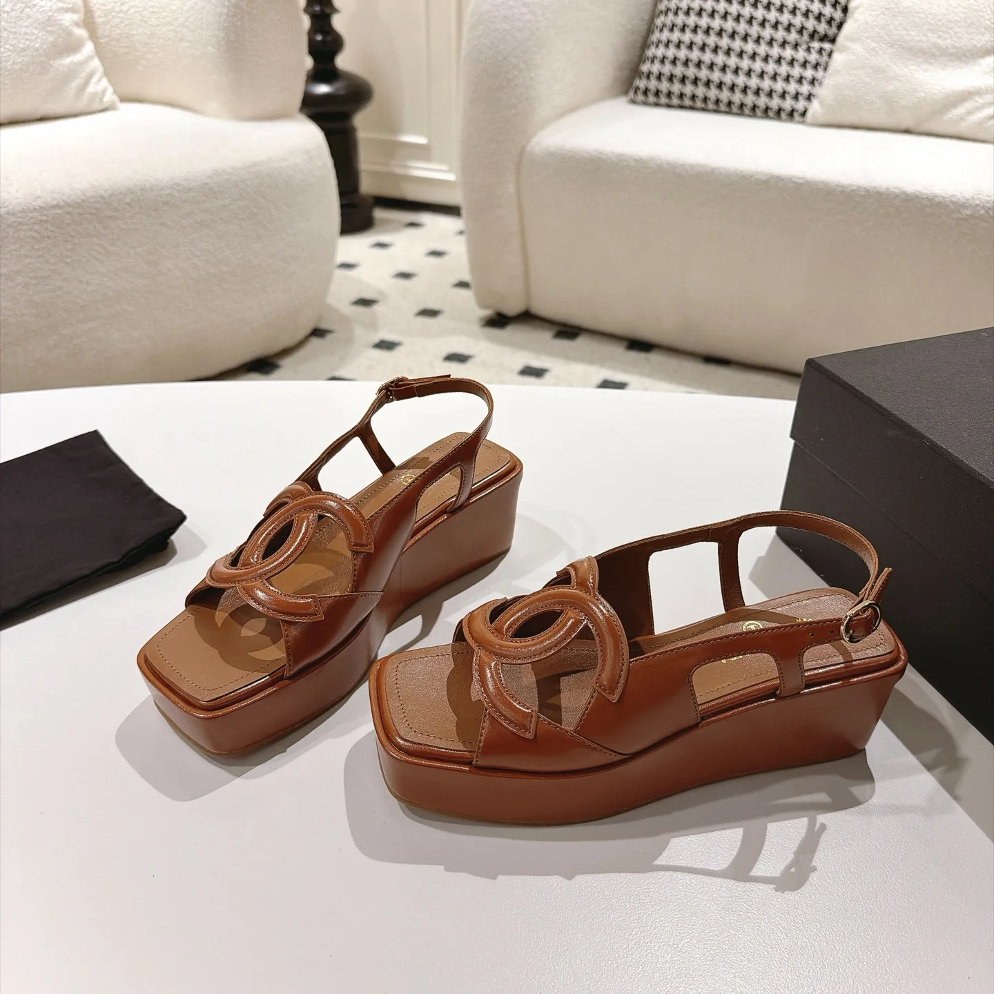 CHANEL Sandals Brown B40202609110876 - Image 4