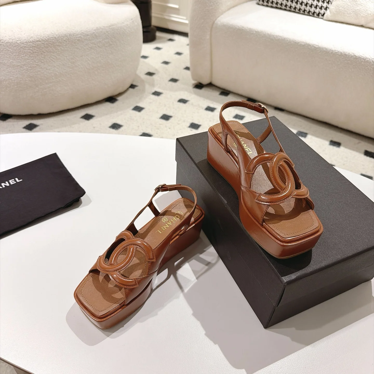 CHANEL Sandals Brown B40202609110876 - Image 6