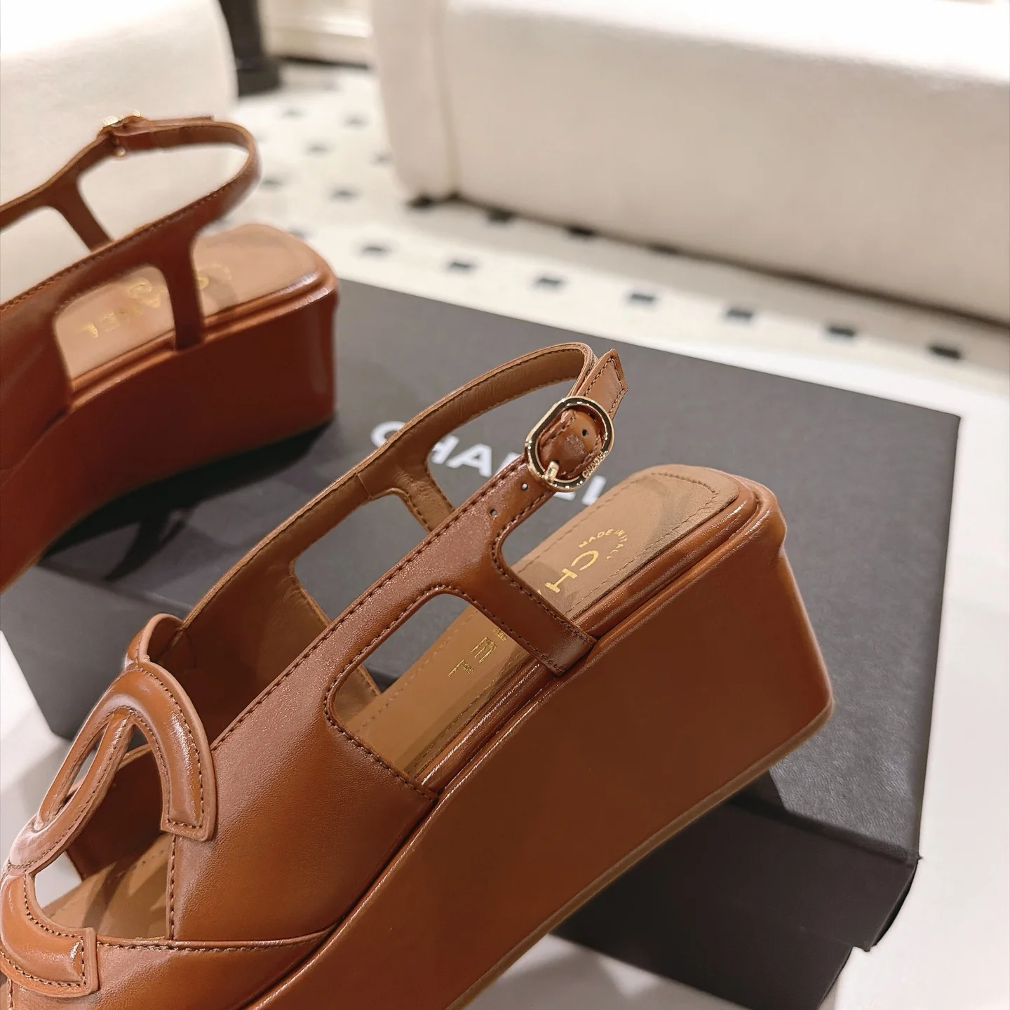 CHANEL Sandals Brown B40202609110876 - Image 8