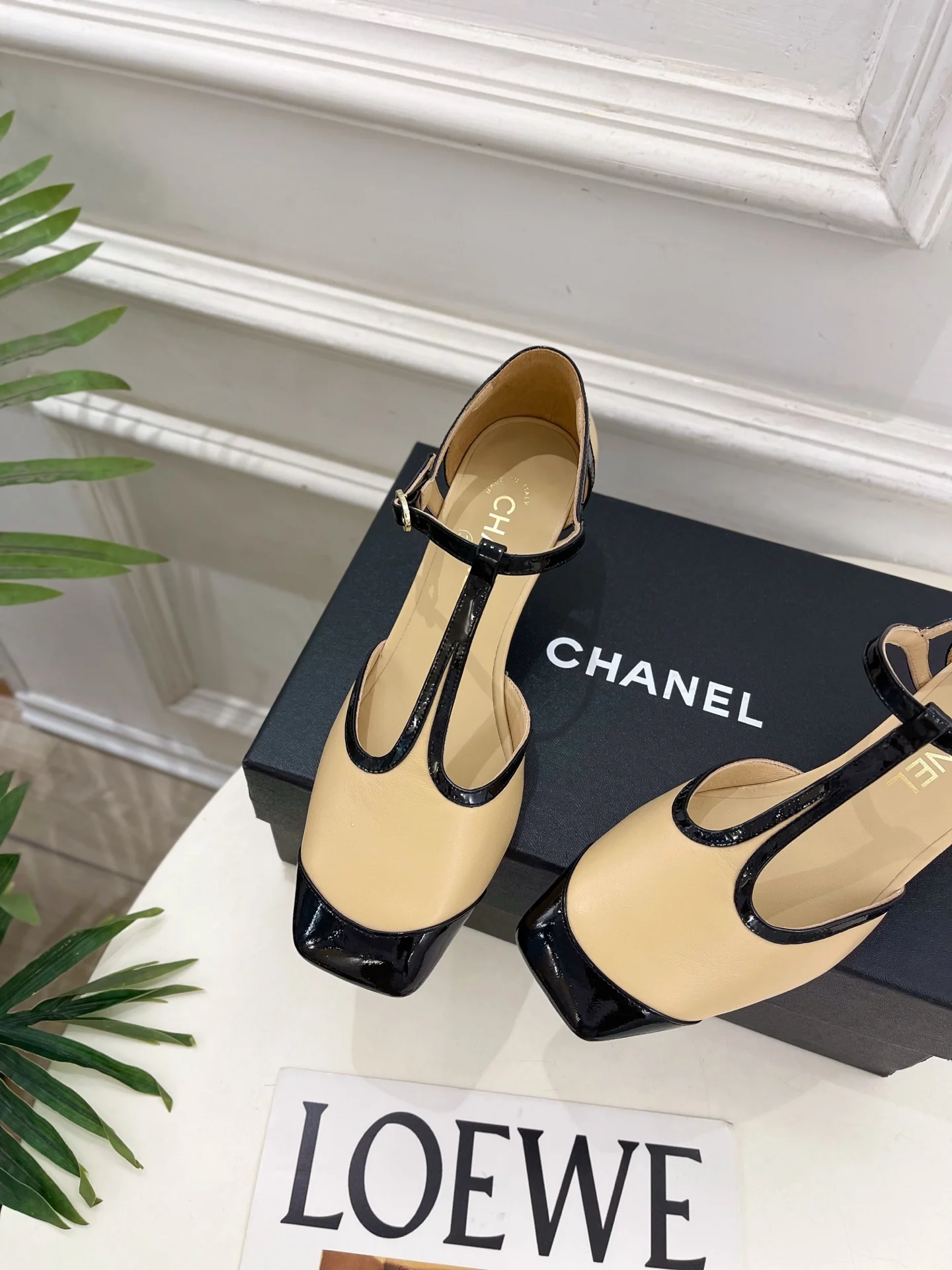 CHANEL Sandals Lambskin Beige-Black EU35-39 B70202609110204 - Image 7