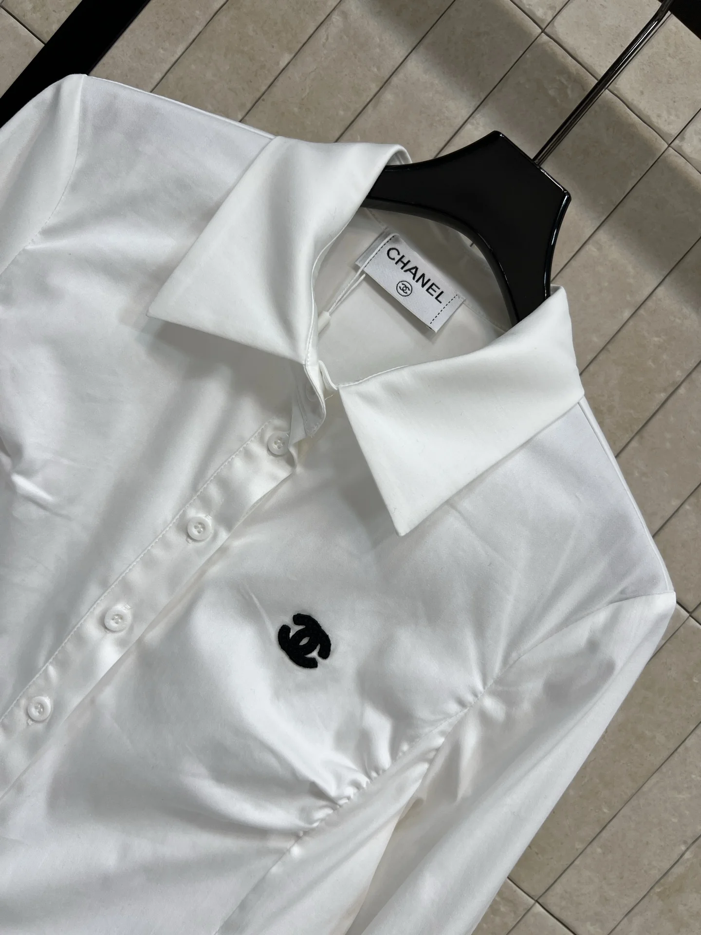 CHANEL Shirts Cotton Blend White-Black S-M-L B55202609061614 - Image 2