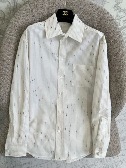 CHANEL Shirts Cotton White-Black-Red S-M-L C25202609062767