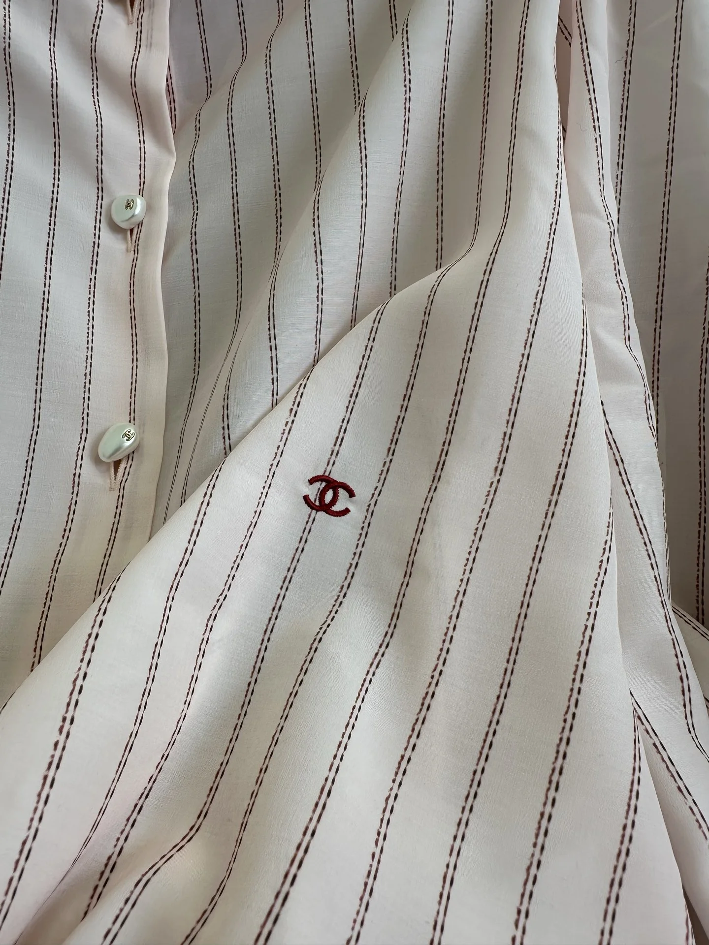 CHANEL Shirts Pink-Gray S-M-L C25202609062765 - Image 7