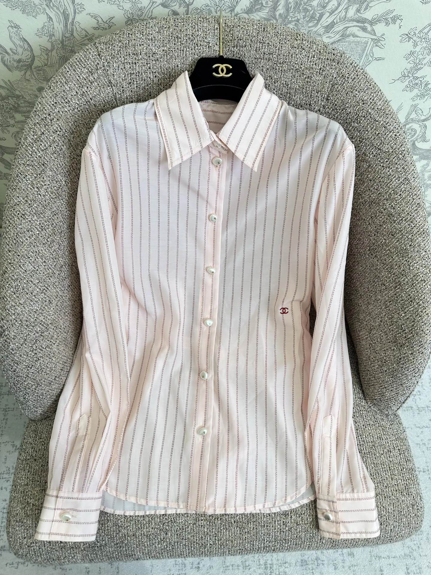 CHANEL Shirts Pink-Gray S-M-L C25202609062765 - Image 9