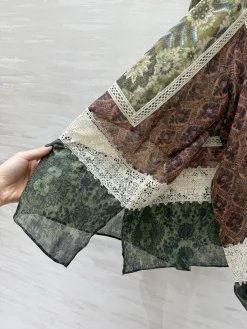Alternative view of CHANEL Shirts Ramie Lace Green-Brown 36-40 D00202609062624