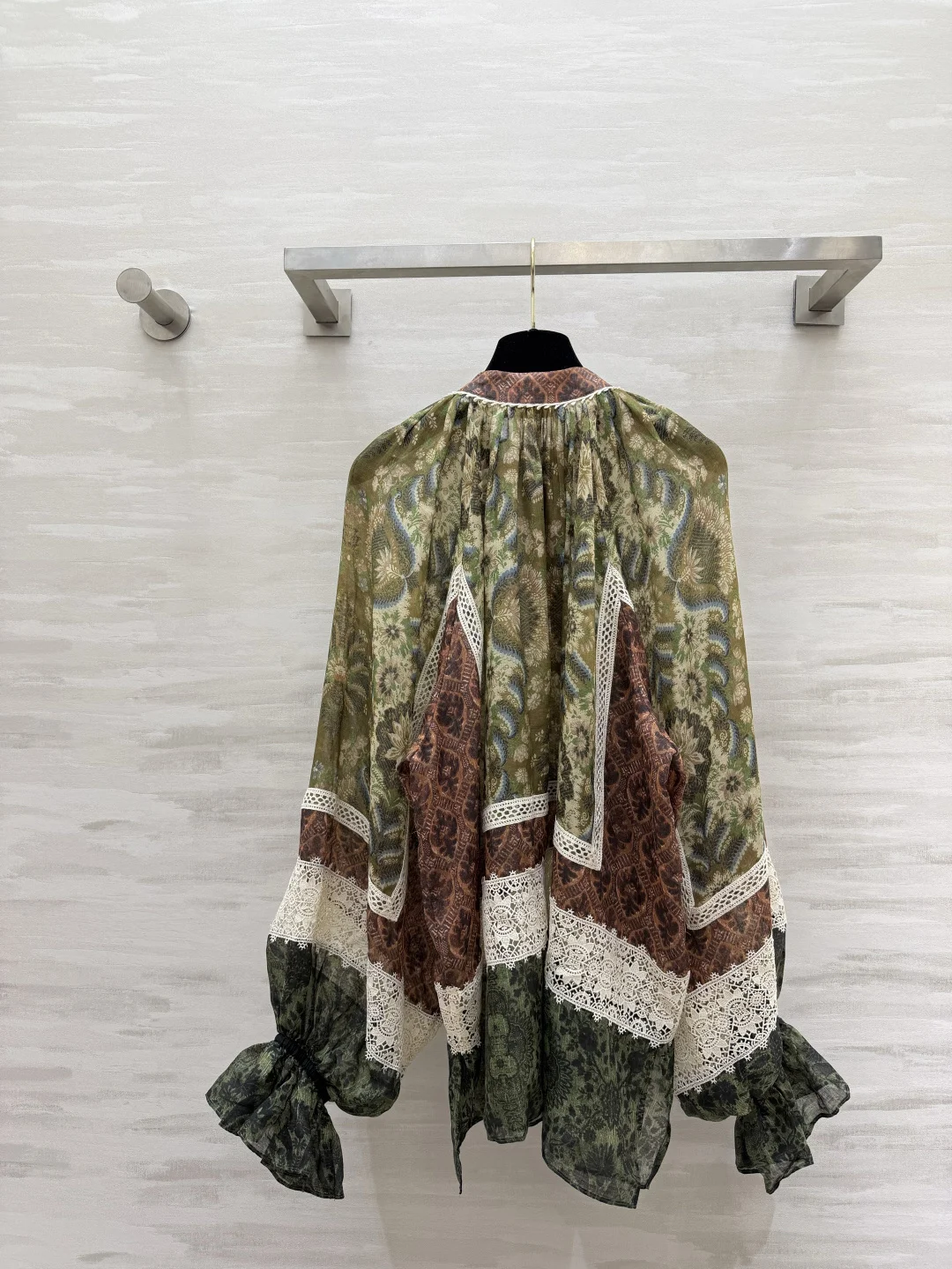 CHANEL Shirts Ramie Lace Green-Brown 36-40 D00202609062624 - Image 9