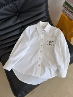 CHANEL Shirts White-Black S-L B65202609060798
