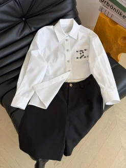 Alternative view of CHANEL Shirts White-Black S-L B65202609060798