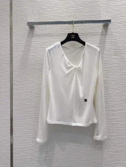 CHANEL Shirts White-Black S-M-L A95202609062878