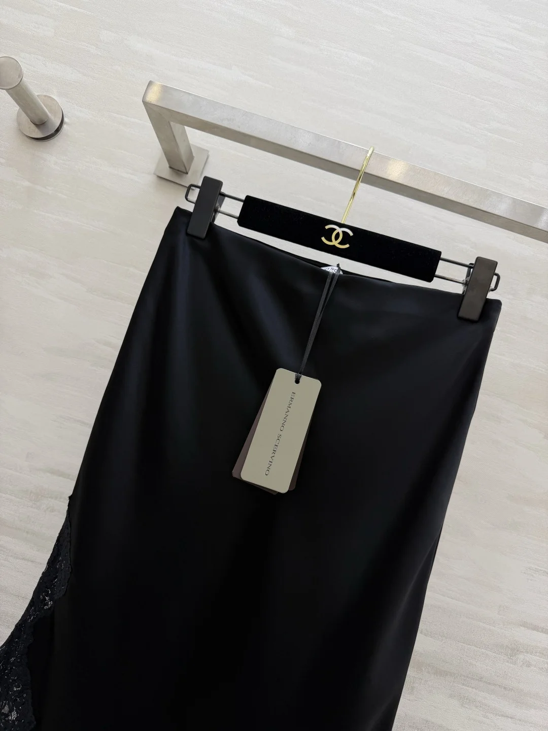 CHANEL Skirts Acetate Satin Black S_M_L B35202609062621 - Image 2