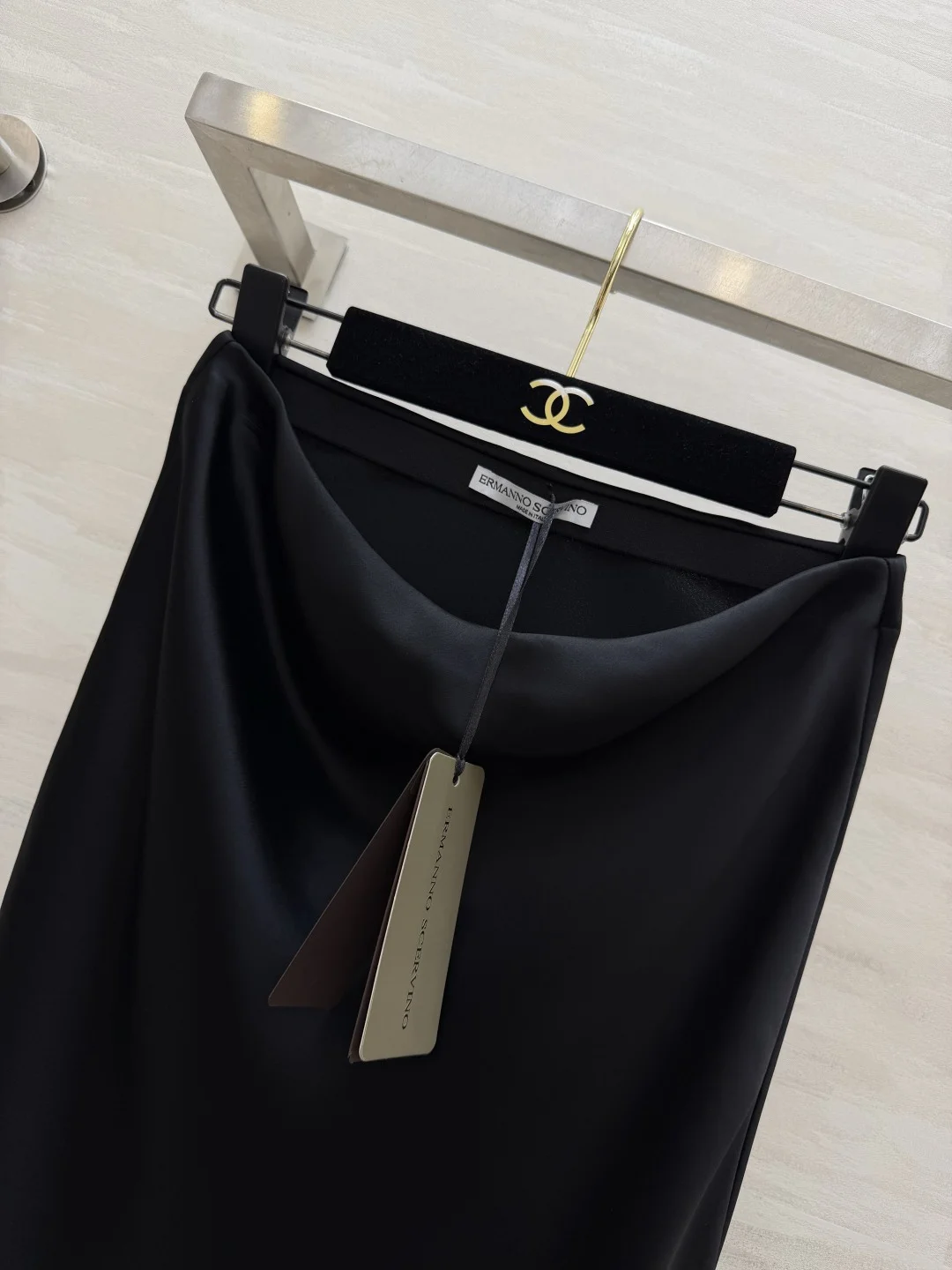 CHANEL Skirts Acetate Satin Black S_M_L B35202609062621 - Image 4