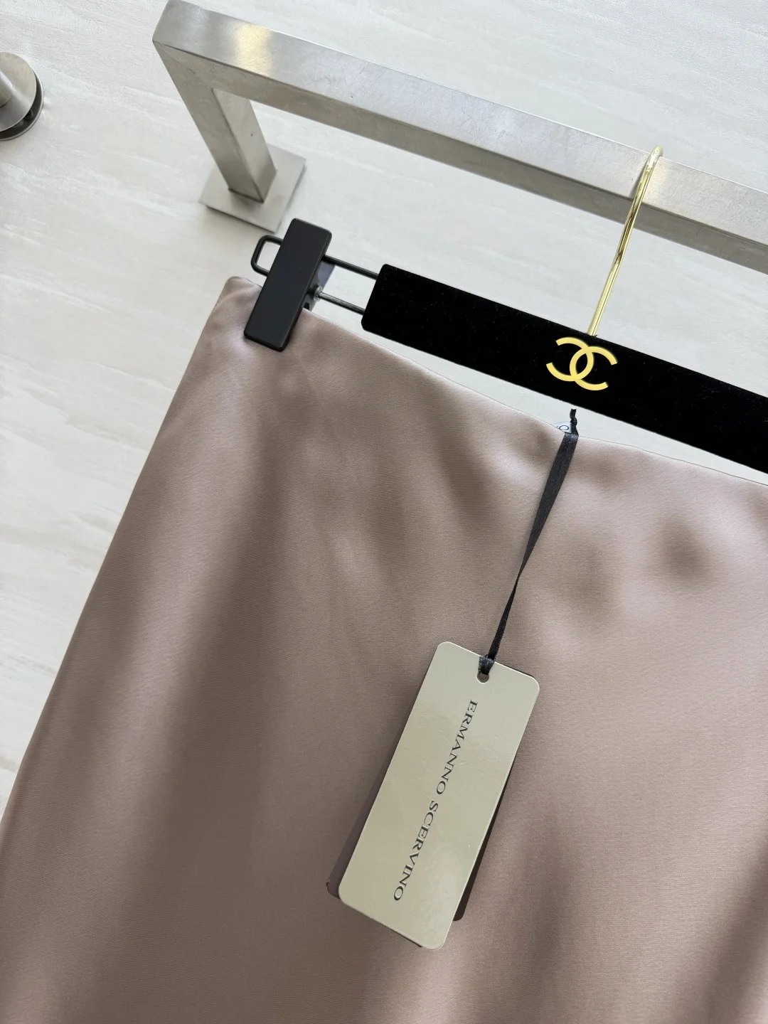 CHANEL Skirts Acetate Satin Taupe-Lavender S_M_L B35202609062619 - Image 2
