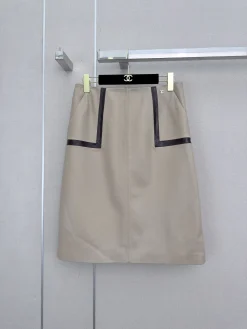 CHANEL Skirts Beige-Black S-L D70202609063471