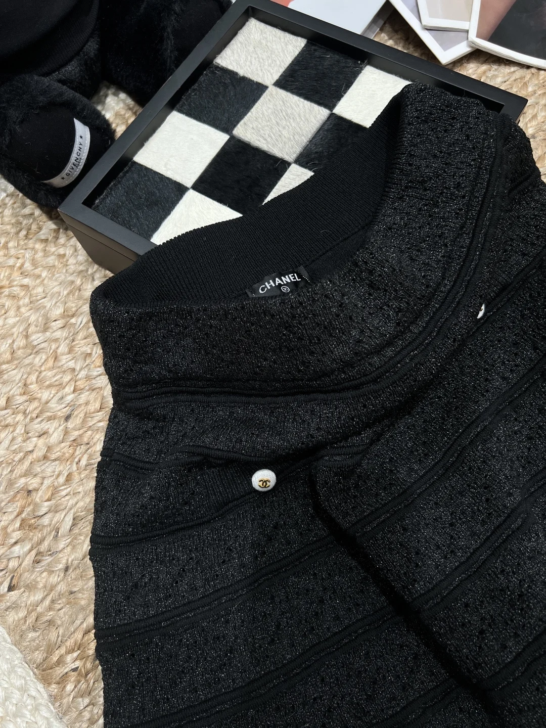 CHANEL Skirts Knit Black-White S-L B85202609061877 - Image 7