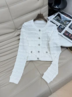 Alternative view of CHANEL Skirts Knit White S-L B40202609063143