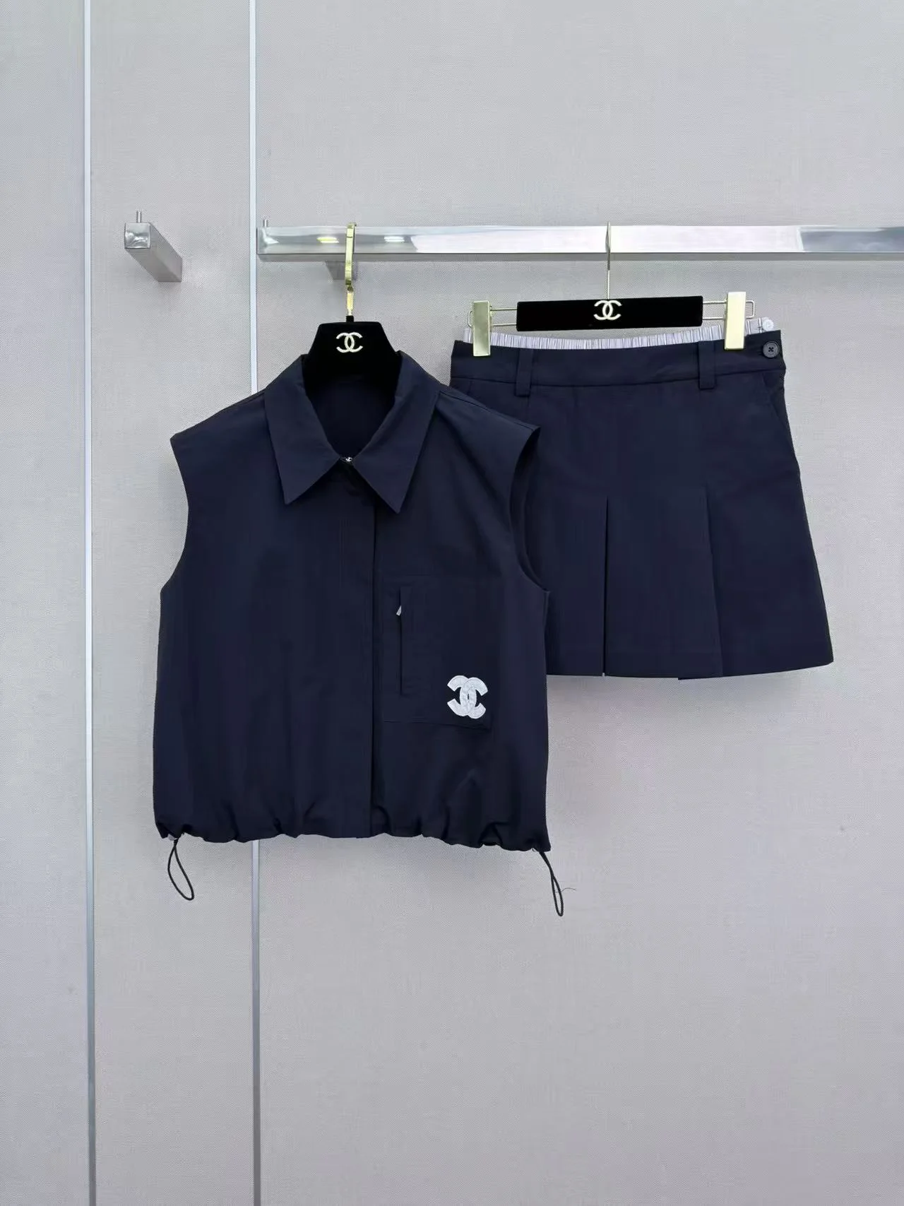CHANEL Skirts Navy-White S-L C45202609061129