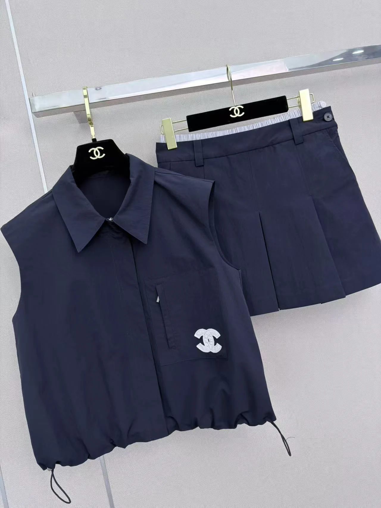 CHANEL Skirts Navy-White S-L C45202609061129 - Image 2