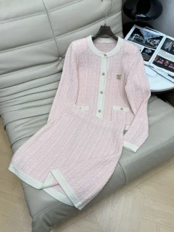CHANEL Skirts Pink-White S-L D35202609063152