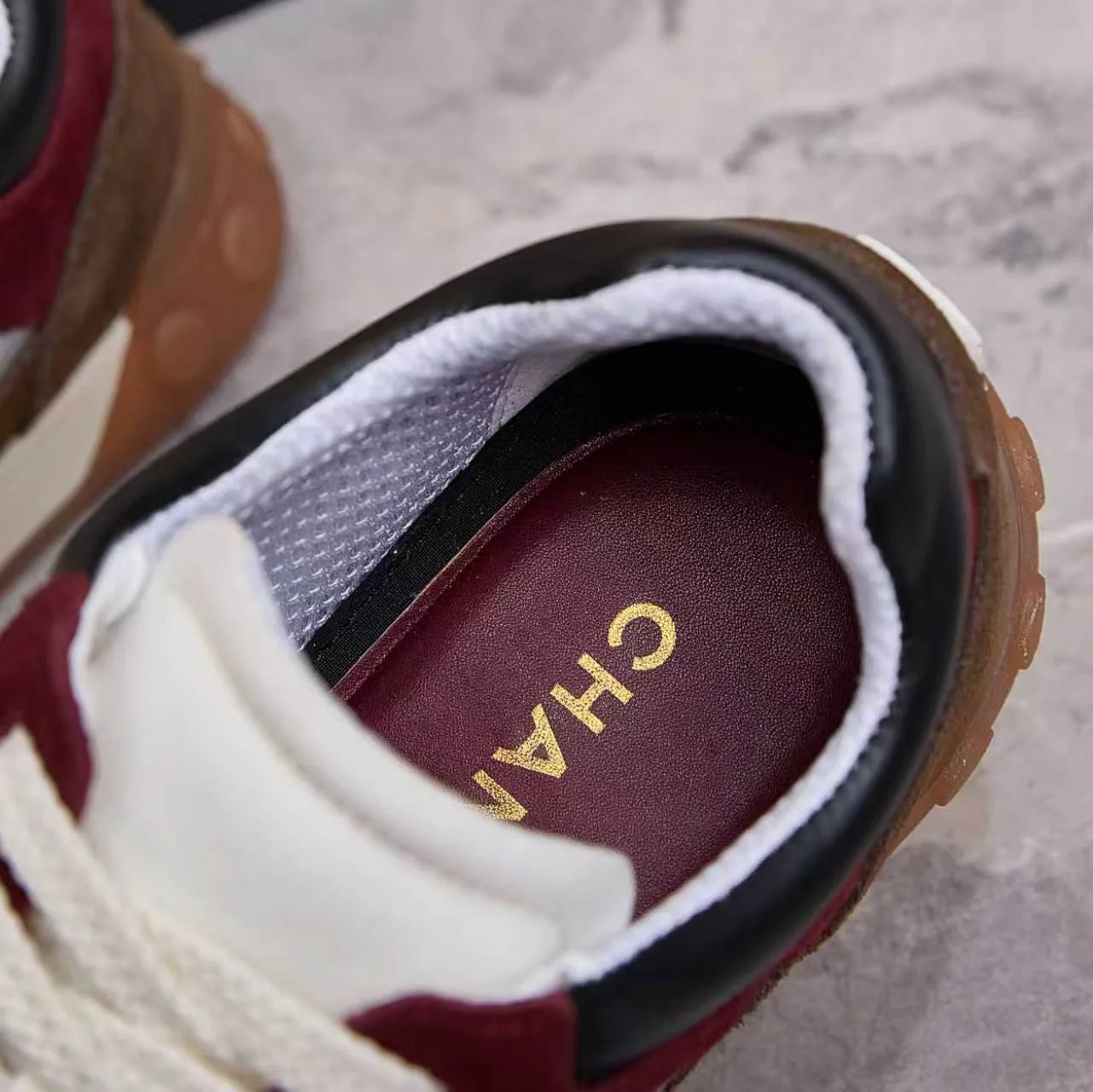CHANEL Sneakers Leather TPU White-Burgundy-Brown EU35-41 B60202609110564 - Image 10