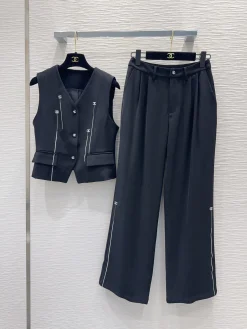 CHANEL Suits Black-White S-M-L D15202609060841