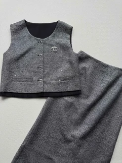 CHANEL Suits Gray-Black S-L C95202609063011