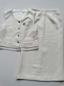 CHANEL Suits Wool Tweed White-Silver S M L C95202609063012