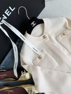 Alternative view of CHANEL Sweaters Beige-Gold S-L E05202609061059