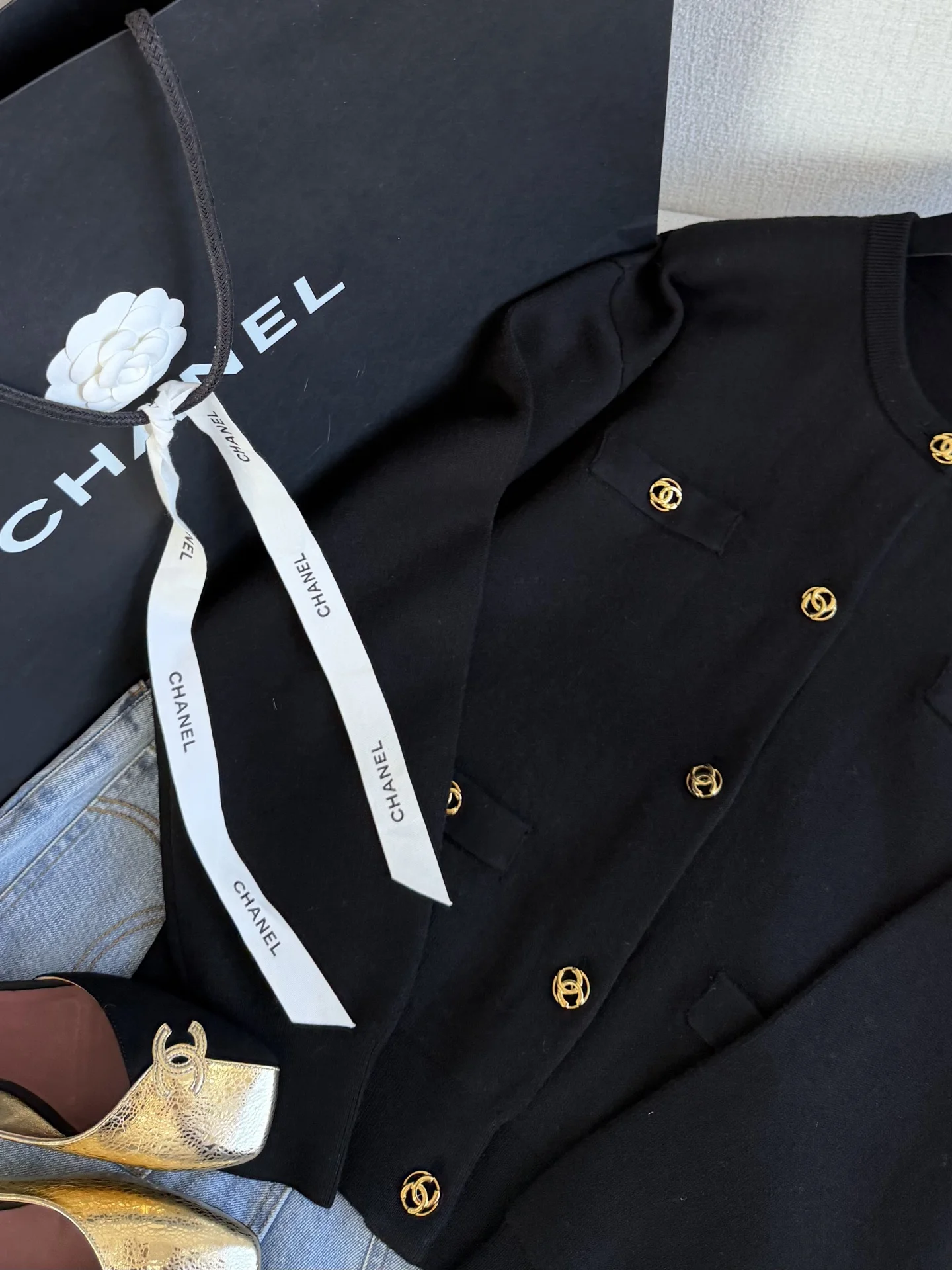 CHANEL Sweaters Black-Beige S-L D25202609062340 - Image 4