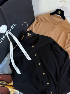 CHANEL Sweaters Black-Brown S-L C75202609062342