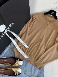 Alternative view of CHANEL Sweaters Black-Brown S-L C75202609062342