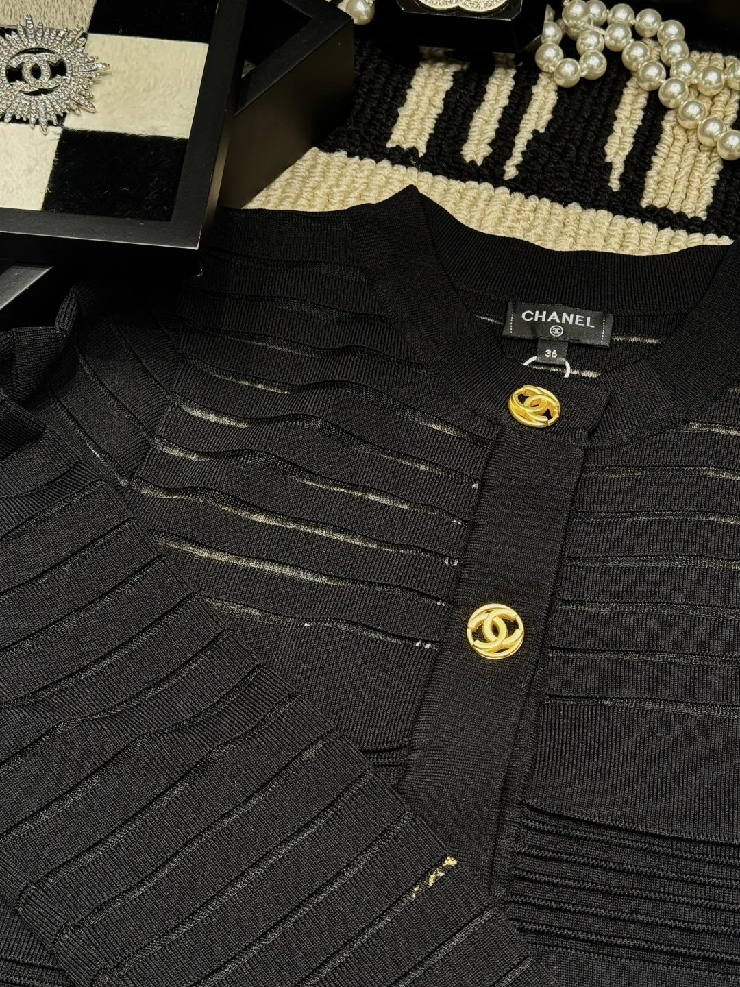 CHANEL Sweaters Black-Gold S-L C05202609061876 - Image 2