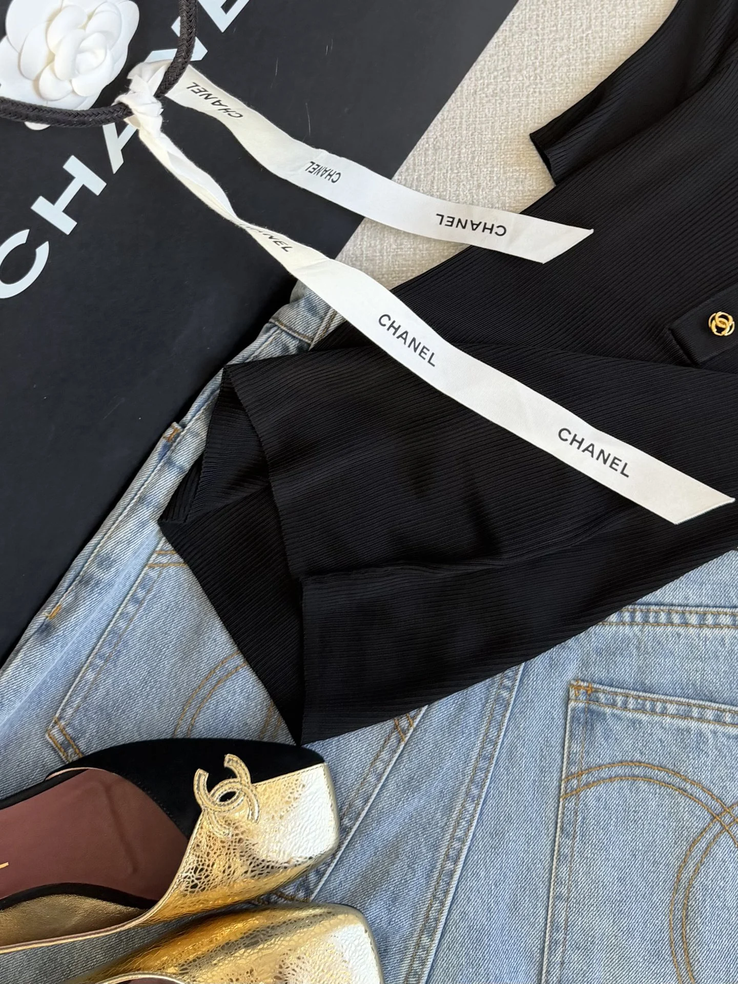 CHANEL Sweaters Black-White-Gold S-L B70202609062343 - Image 5