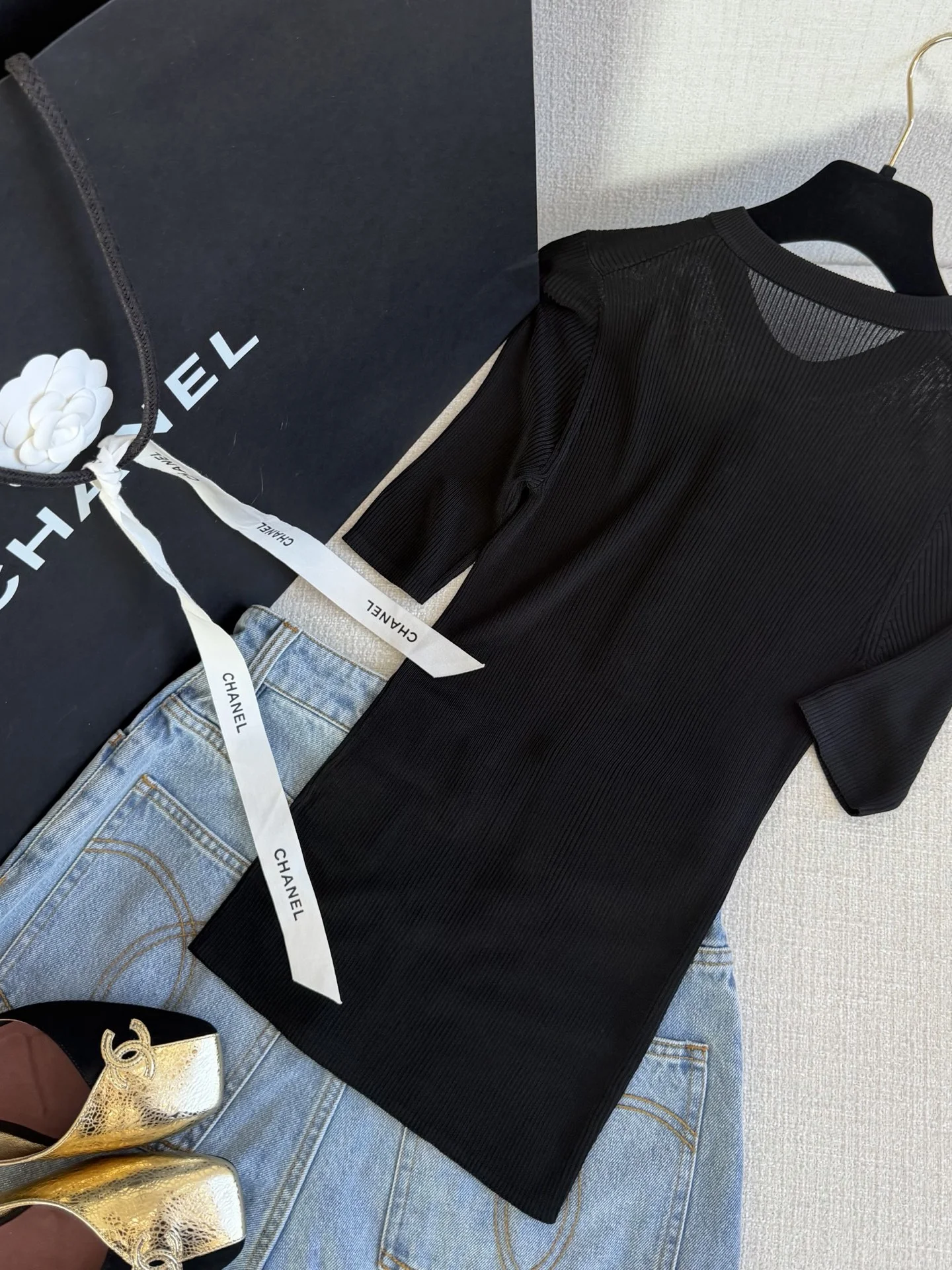 CHANEL Sweaters Black-White-Gold S-L B70202609062343 - Image 8
