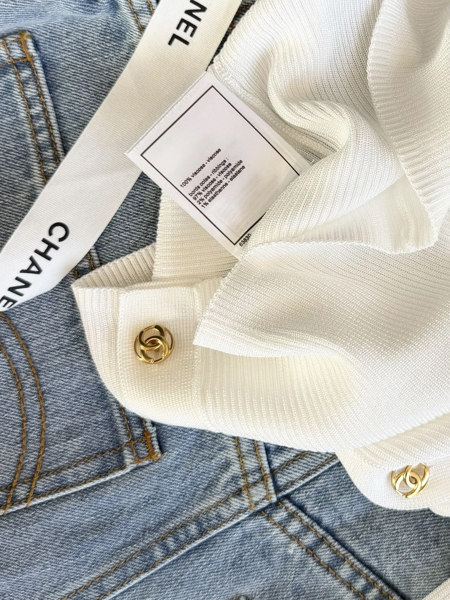 CHANEL Sweaters Black-White-Gold S-L B95202609062345 - Image 7