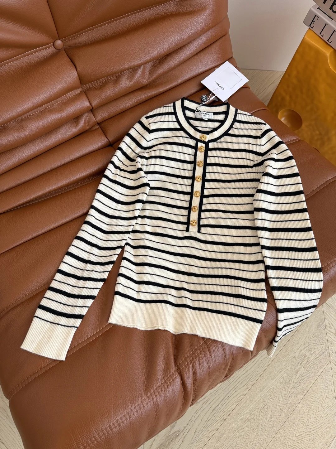 CHANEL Sweaters Black-White S-L B25202609062598 - Image 4