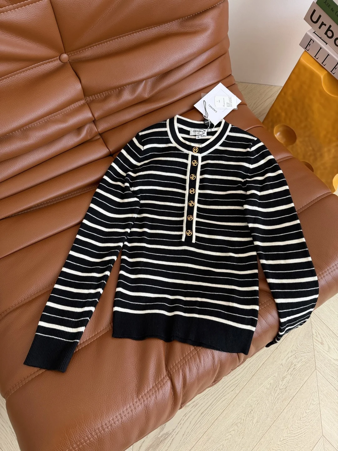 CHANEL Sweaters Black-White S-L B25202609062598 - Image 6
