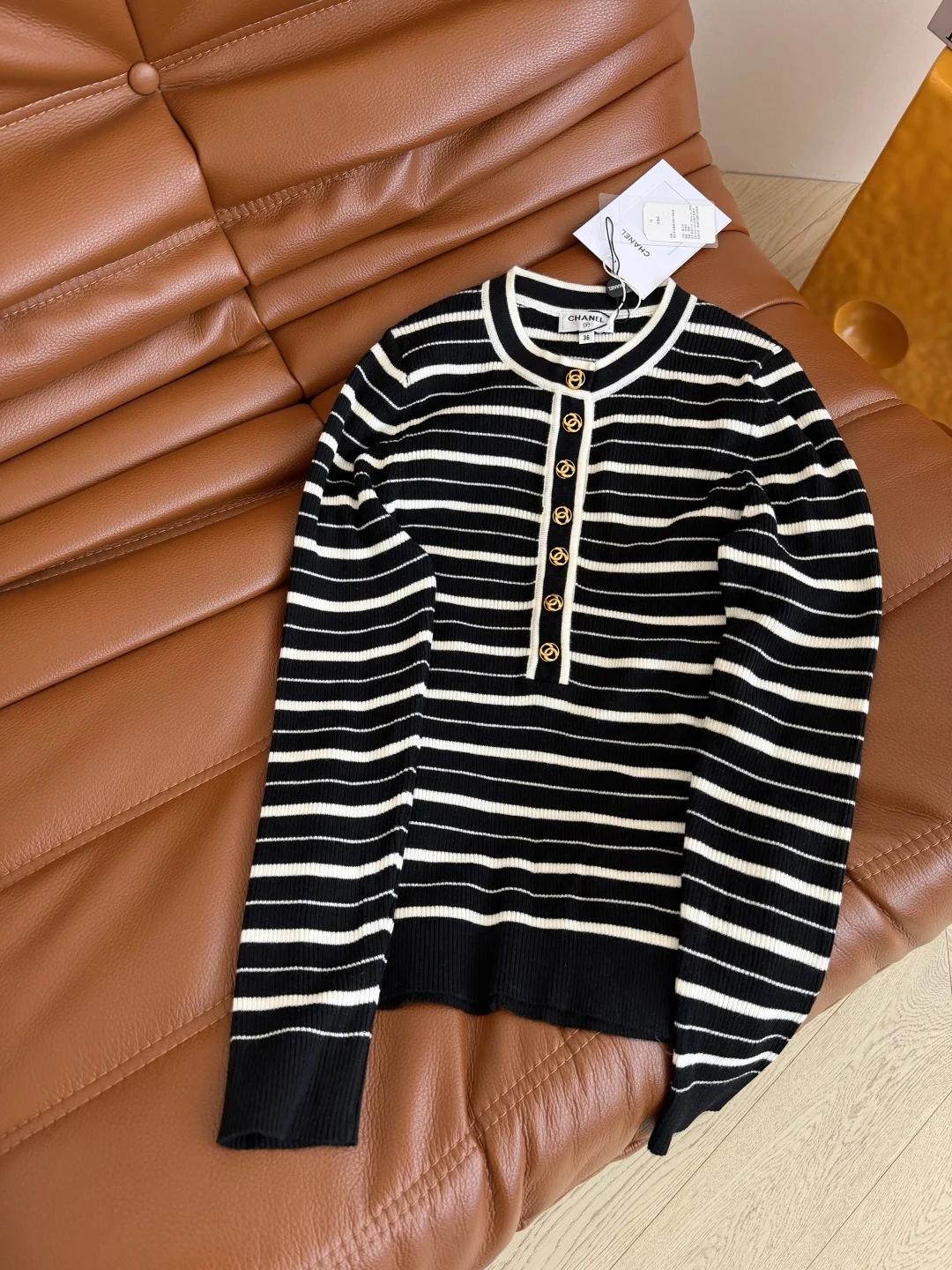 CHANEL Sweaters Black-White S-L B25202609062598 - Image 7
